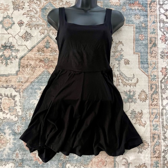 Reformation Black Pleated Sundress Square Neck - Picture 6 of 10